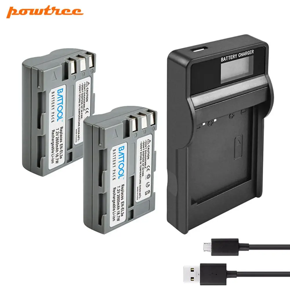 Аккумулятор для камеры BATTOOL 2 0 Ач + зарядное устройство ЖК дисплея|Цифровые