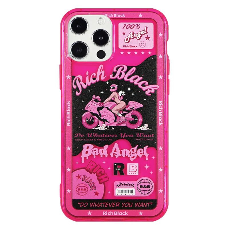 

Mark lona's original design motorcycle sweetheart phosphor transparent all-wrapped soft shell iPhone12ProMax