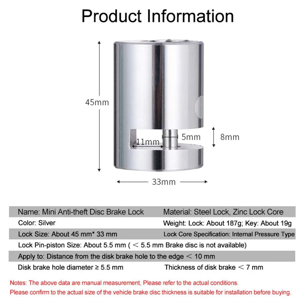 Мотоцикл Скутер безопасности противоугонное колесо Велоспорт велосипед