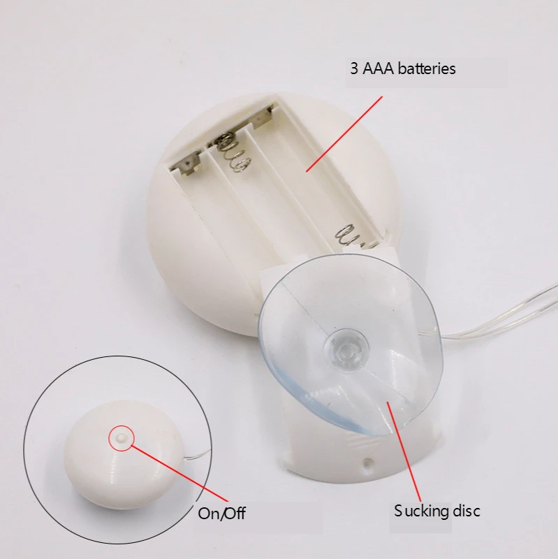 

Suction Cup Color Lamp Hanglight Santa Claus Holiday Atmosphere Decor Christmas Room Glass Window Decorated Star Lights Lamp