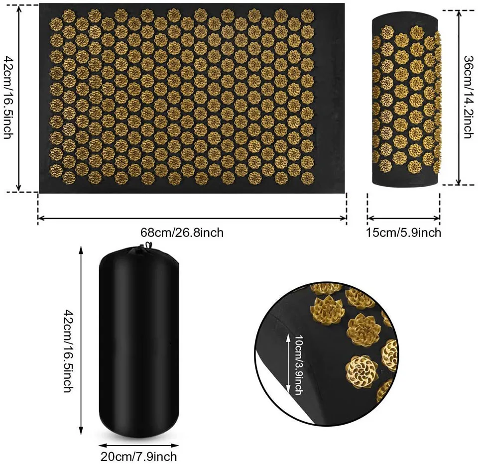 Акупунктурный Массажный коврик KoKossi акупрессурный для снятия стресса боли в