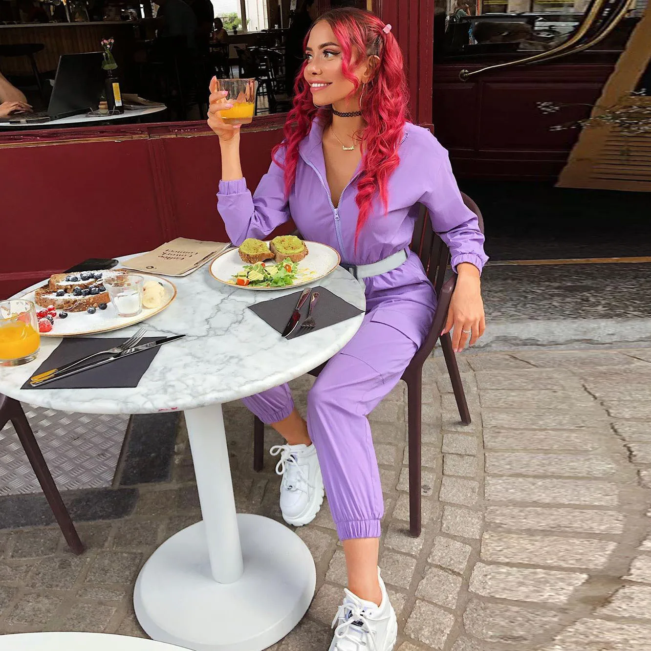 

New Fashion Women Sexy Jumpsuit Long Sleeve High Waist Jumpsuit Hoodies Streetwear Sashes Jumpsuit Romper Long Trousers