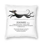 Грейхаунд Zoomie Чехлы двухсторонняя уиппет Sighthound собака коврик для туалета чехол для Гостиная Наволочка украшения для дома чехол украшение дома