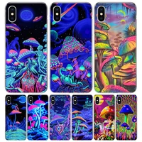 weird mushroom psychedelic silicon call phone case for apple iphone 11 13 pro max 12 mini 7 plus 6 x xr xs 8 6s se 5s cover
