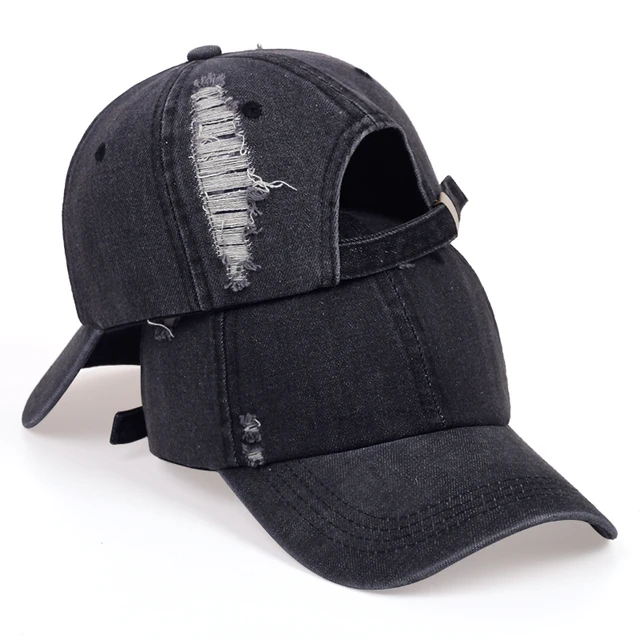 

2021 spring and autumn fashion worn denim cap summer outdoor leisure visor hat trend hole baseball caps hip hop sport hats