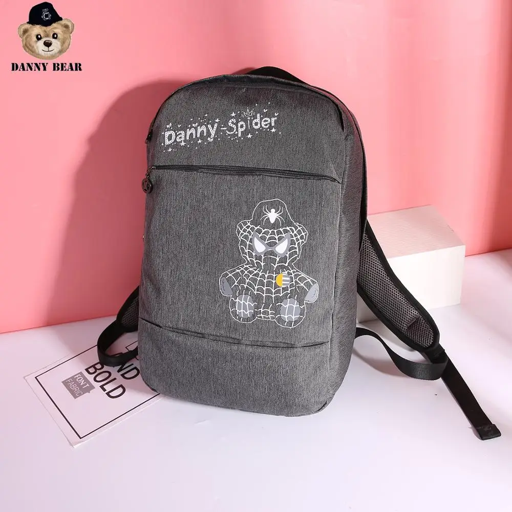 Danny Bear однотонный рюкзак с принтом Модная студенческая дорожная сумка для