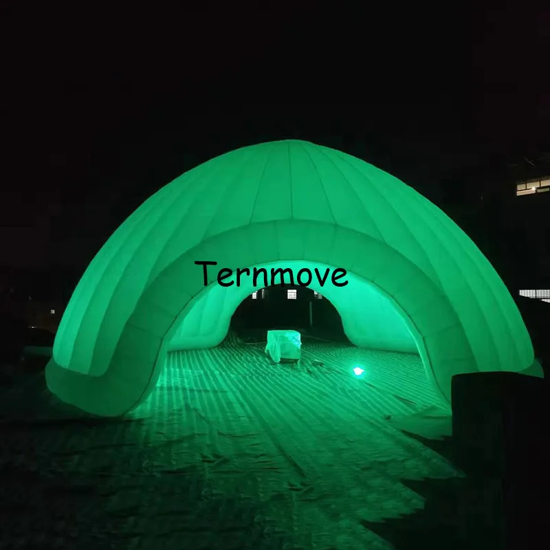 Verkauf Riesen LED Kuppel Aufblasbares Zelt Für Party-event Oxford Aufblasbare Schnee Iglu Zelt Mit Led Beleuchtung Air Dome Förmigen Zelt