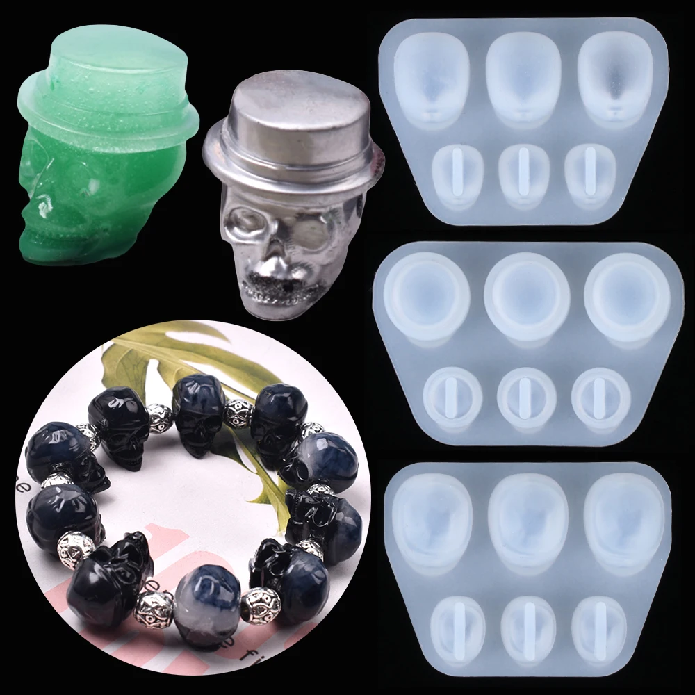 1 шт. силиконовая форма для браслета в виде черепа |