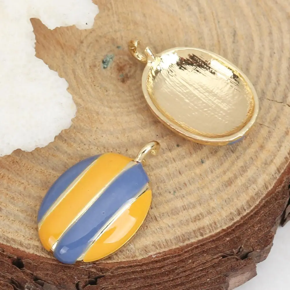 Doreen коробка на цинковой основе сплав амулеты овальные золото металл хит цвет