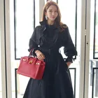 Модное женское удобное длинное Свободное пальто новое поступление высококачественный темпераментный винтажный плотный праздничный для ношения на улице, трендовые Женский Тренч