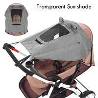 transparent baby stroller sunshade windproof waterproof uv resistant sunshade cover for baby infants carriage car seat sun visor