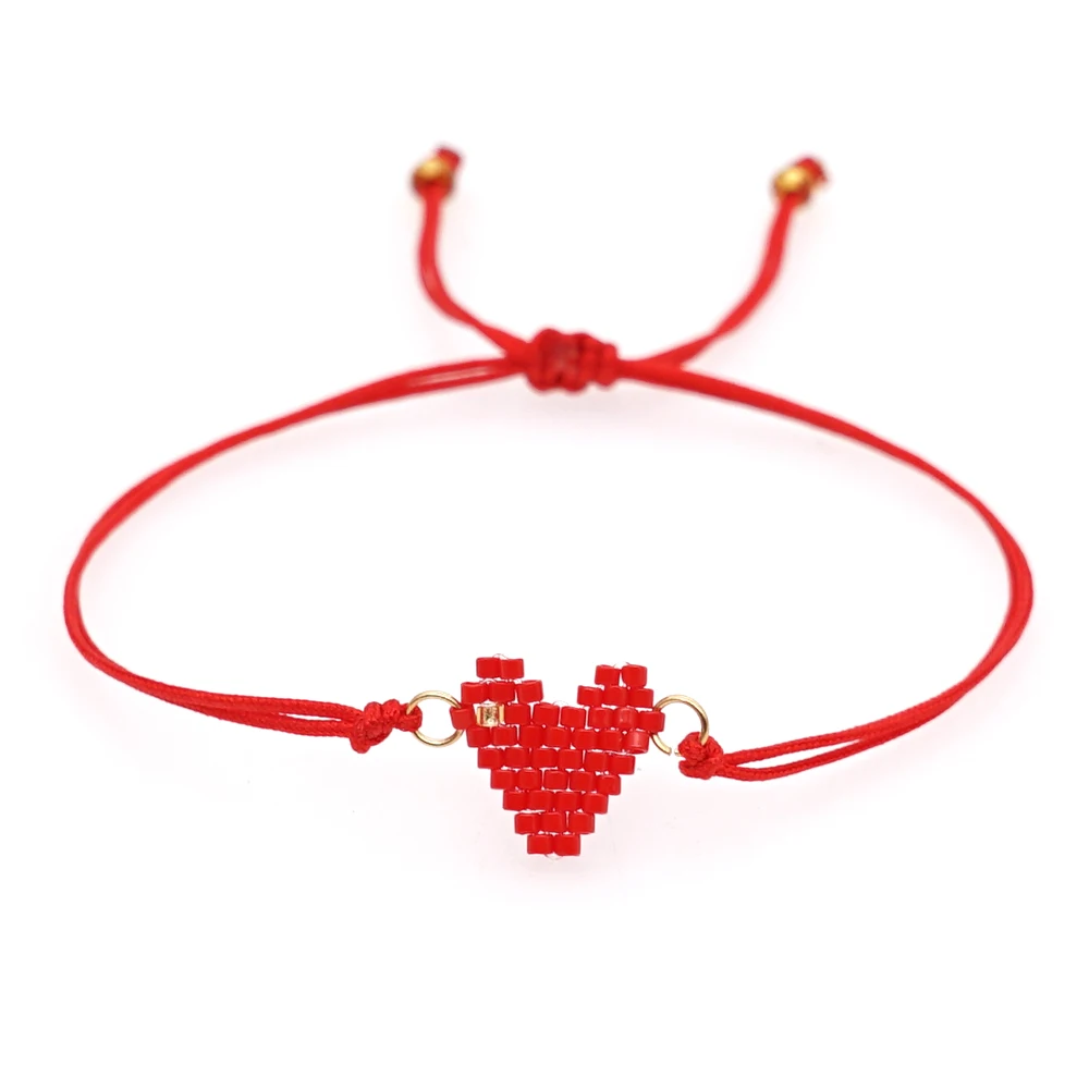 

Go2boho Miyuki Heart Bracelet Tiny Pulseras Mujer Moda 2021 Bracelets For Women Love Couples Friendship Jewelry Gift For Her