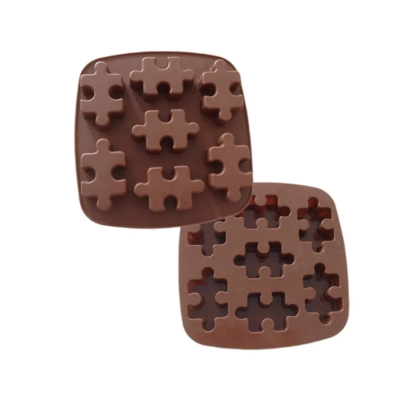 Силиконовые полостей форма пазл для крутого леденца eSoap торт выпечки шоколада