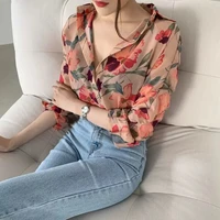 2021 new hot selling women tops korean fashion long sleeve blouse casual ladies work button up shirt female ladies tops ay01048