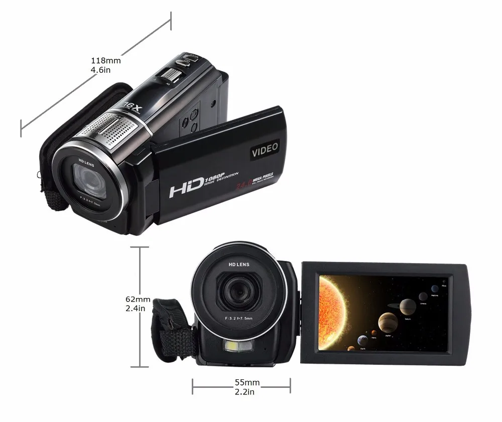 24MP 3 0 &quot1080P HD профессиональная видеокамера DVR HDV F5 HDMI/ПК выход беспроводная