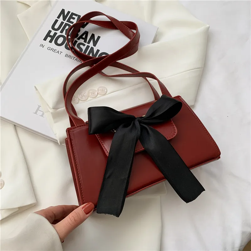 

Новое поступление, женская наплечная сумка через плечо из искусственной кожи, однотонная дизайнерская Высококачественная маленькая квадр...