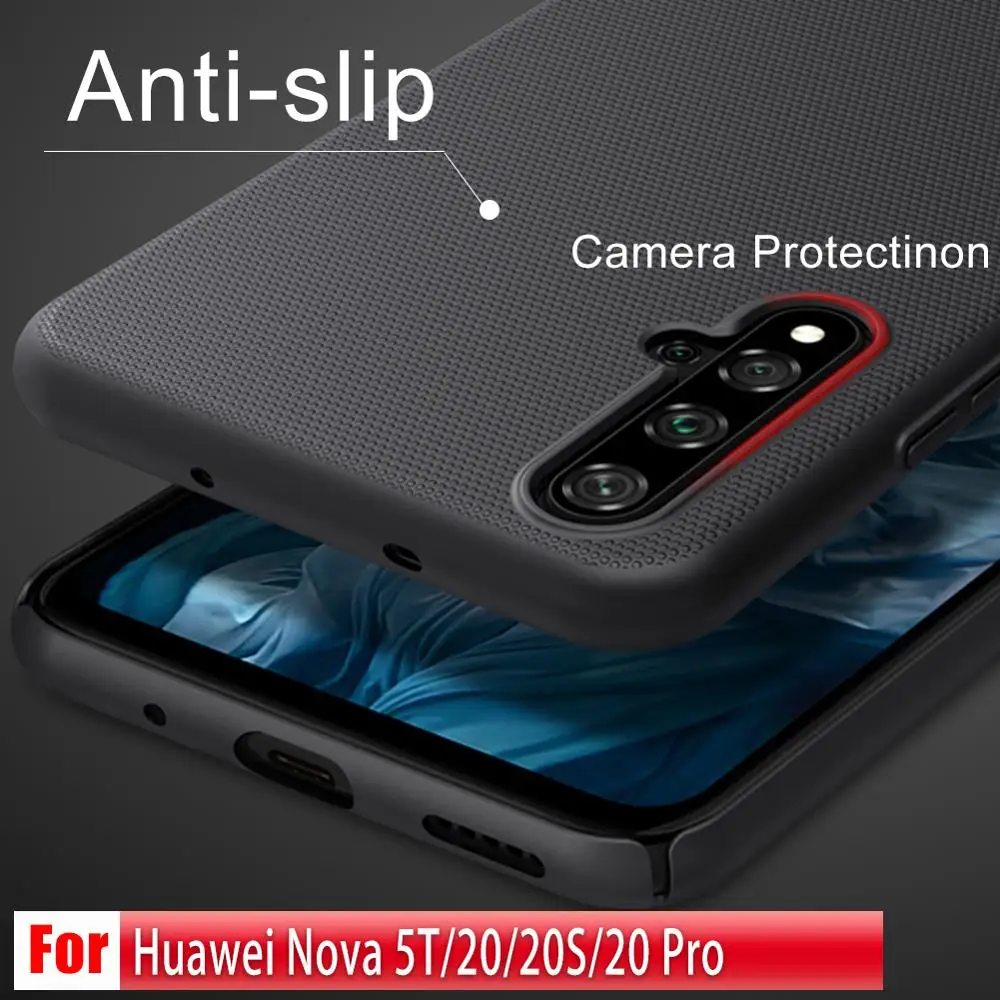 Матовый Противоскользящий чехол NILLKIN для Huawei Nova 5T huawei Honor 20s honor 20 Pro|Бамперы| |