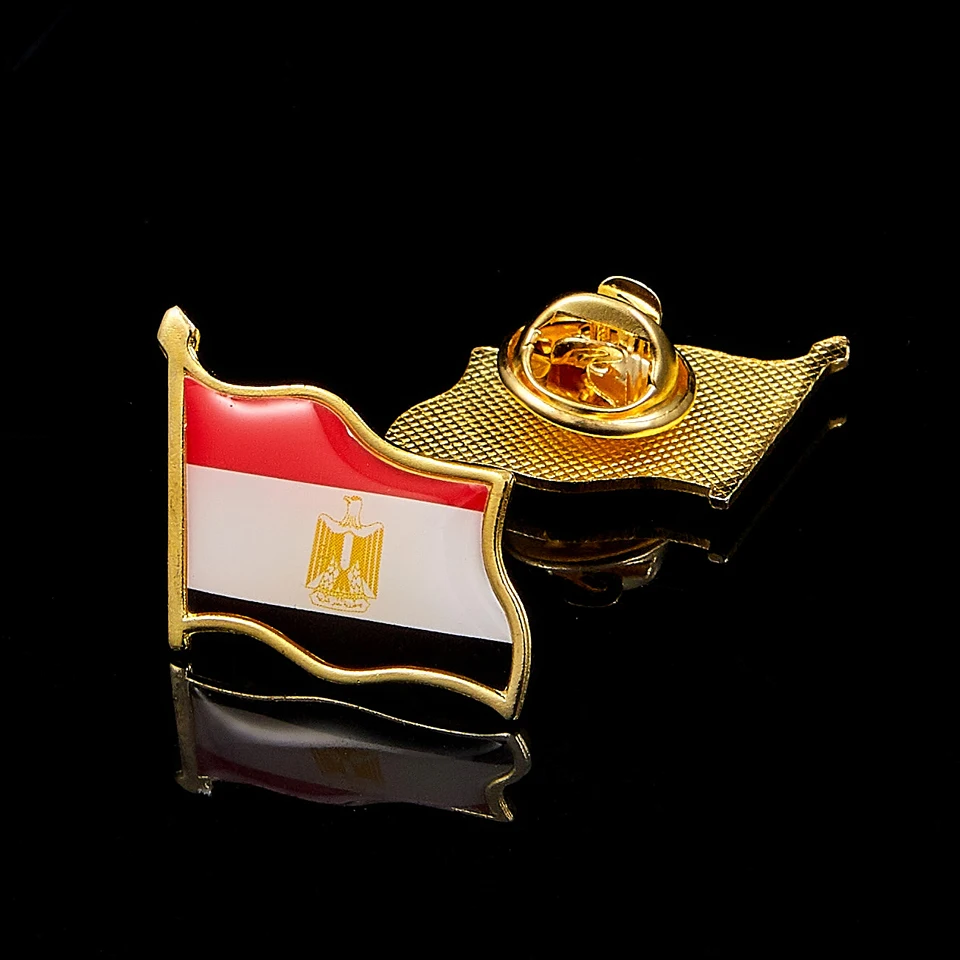5PCS Egypt Collectible National Flag Country Zinc Alloy Lapel Safety Pins for Men brooche Set Brooch Badge | Дом и сад