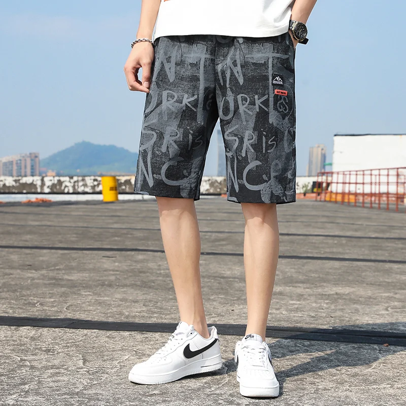 

Summer Shorts Men's Loose Straight-leg Sports Pants Thin Breathable Elastic Pants Street Trendy Men's Casual Plus Size Pants