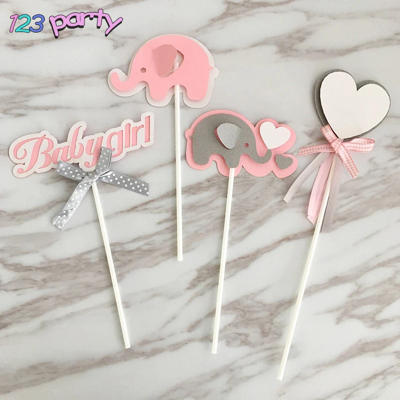 1 комплект с рисунком милого слона сердца торта флага Детские вечерние