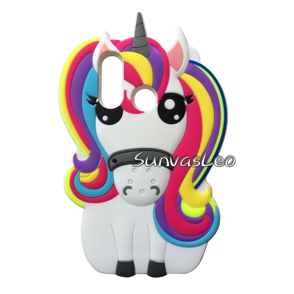 3D Colorful Unicorn Для huawei P Smart /Honor 10 Lite 3D мультяшный Мягкий силиконовый чехол на заднюю панель мобильного телефона защитная оболочка Fundas Coque - Цвет: 3D Colorful Unicorn