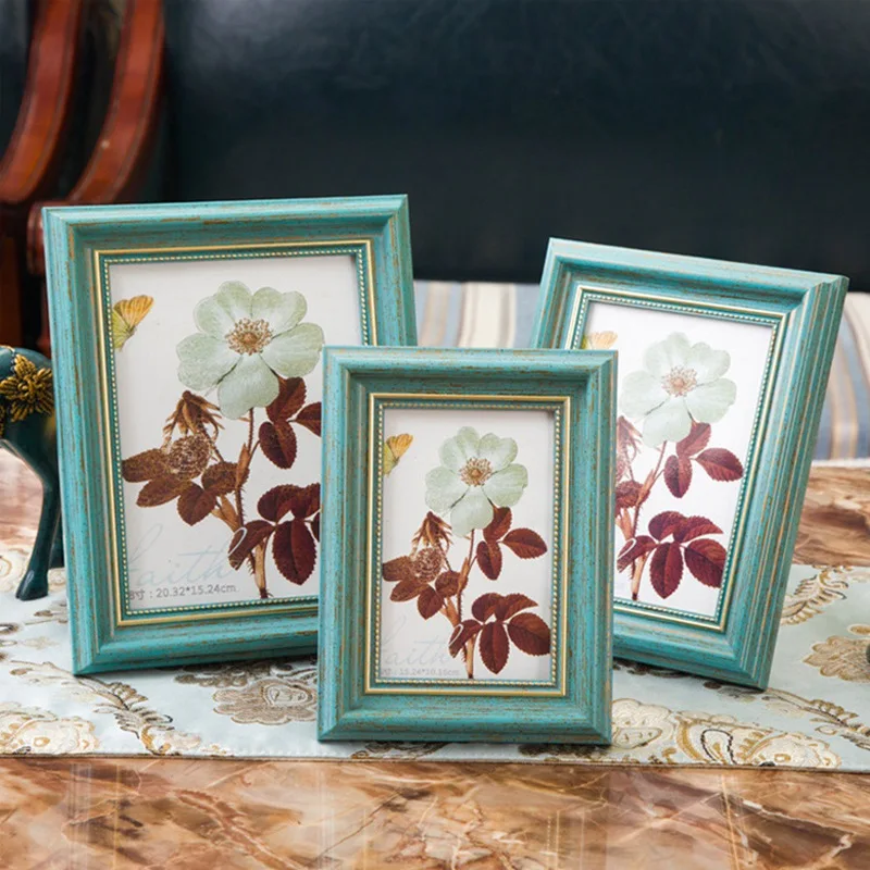 

Picture Frame Decor Desktop Decor Photo Frame One-Piece European Rectangular Cute Simple Wall-Mounted Decor American Style