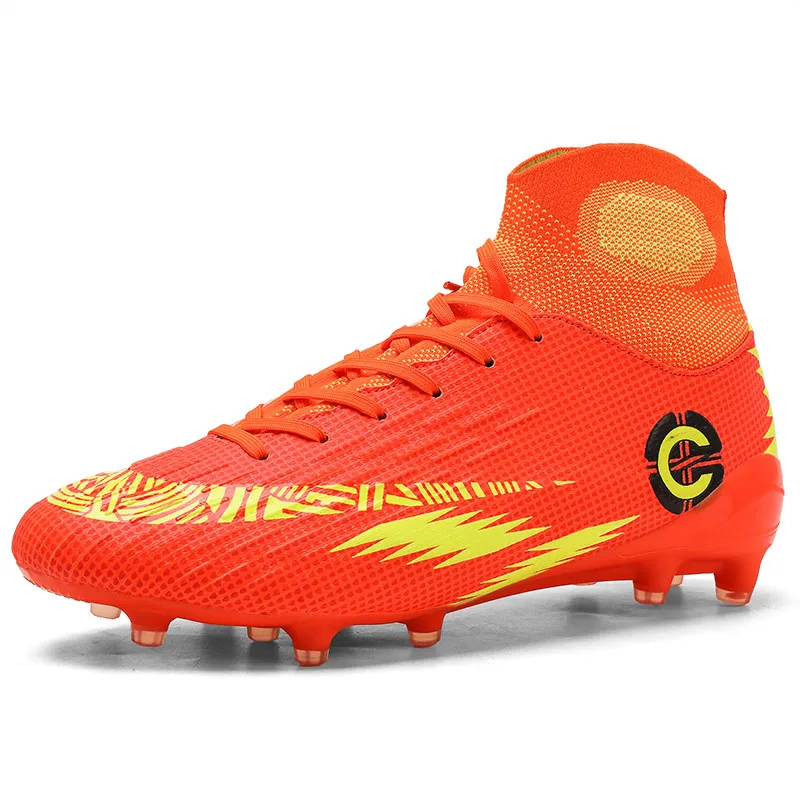 Новая футбольная обувь для мужчин и женщин высокие тренировочные ботильоны AG/TF