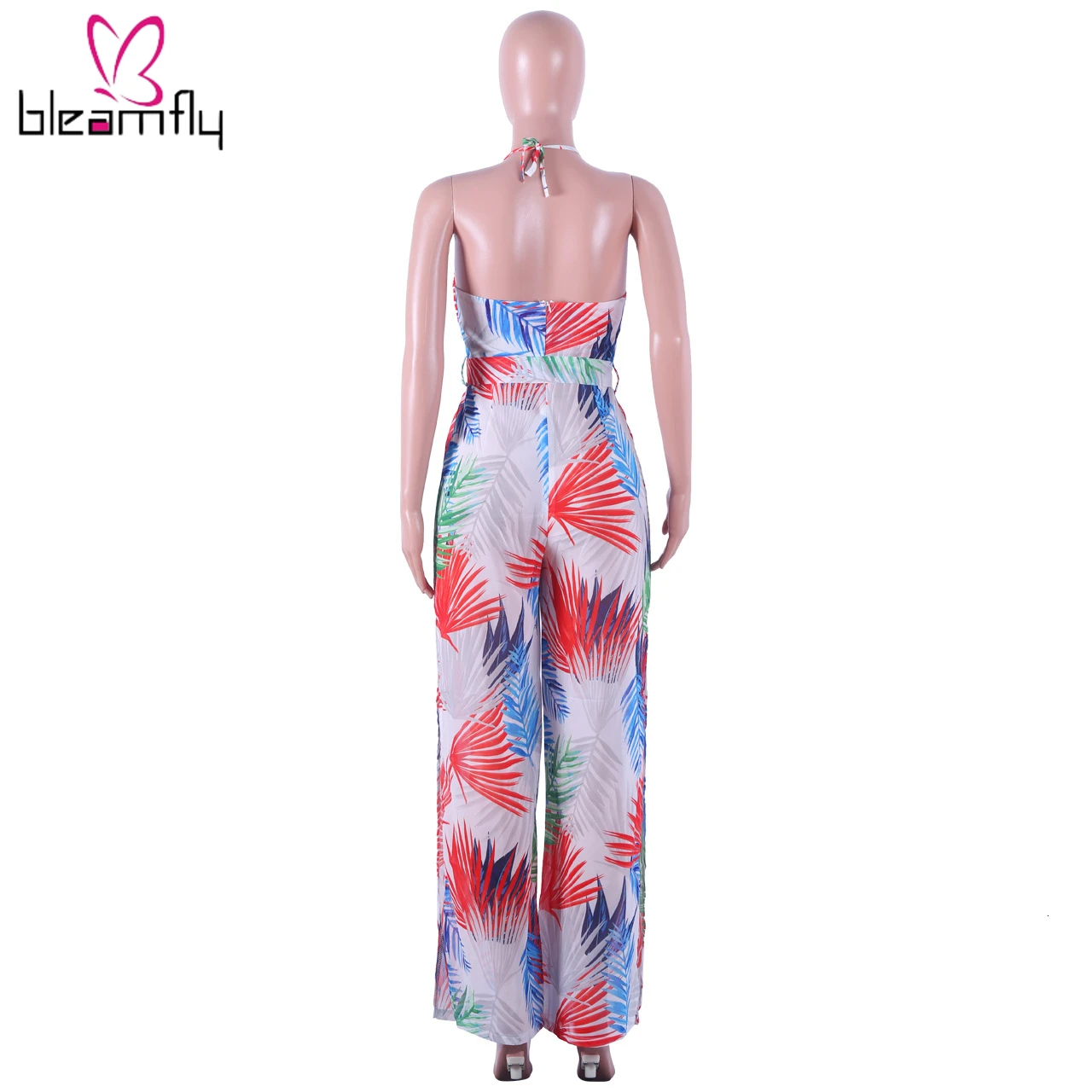 2019 женские летние пляжные комбинезоны в богемном стиле с принтом листьев бохо