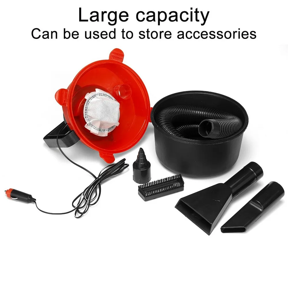 

High Power Strong Suction 12V 60W Car Vacuum Cleaner Vehicle Cleaner Dust Collector For Pet Hair/Glass/Paper