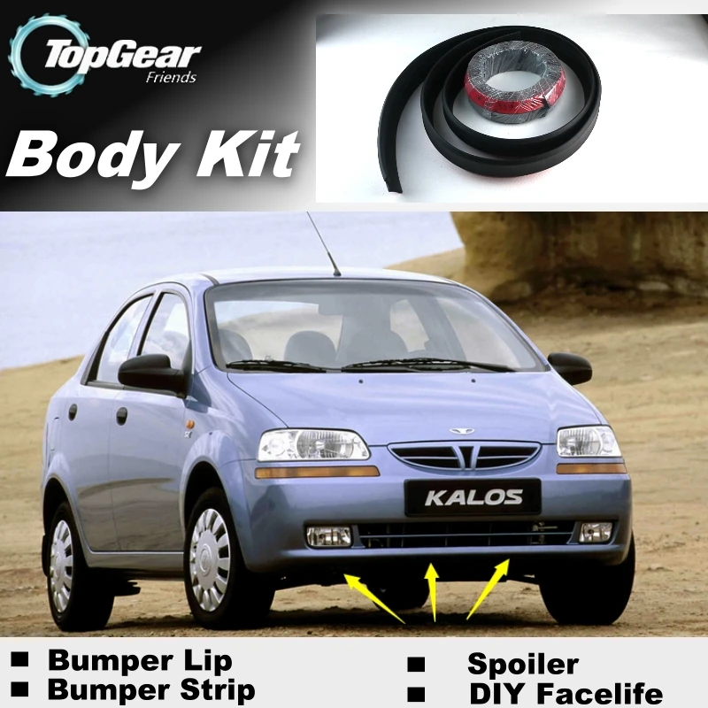 Bumper Lip Lips For Daewoo Kalos / Top Gear Shop Spoiler Car Tuning TOPGEAR Body Kit + Strip | Автомобили и мотоциклы