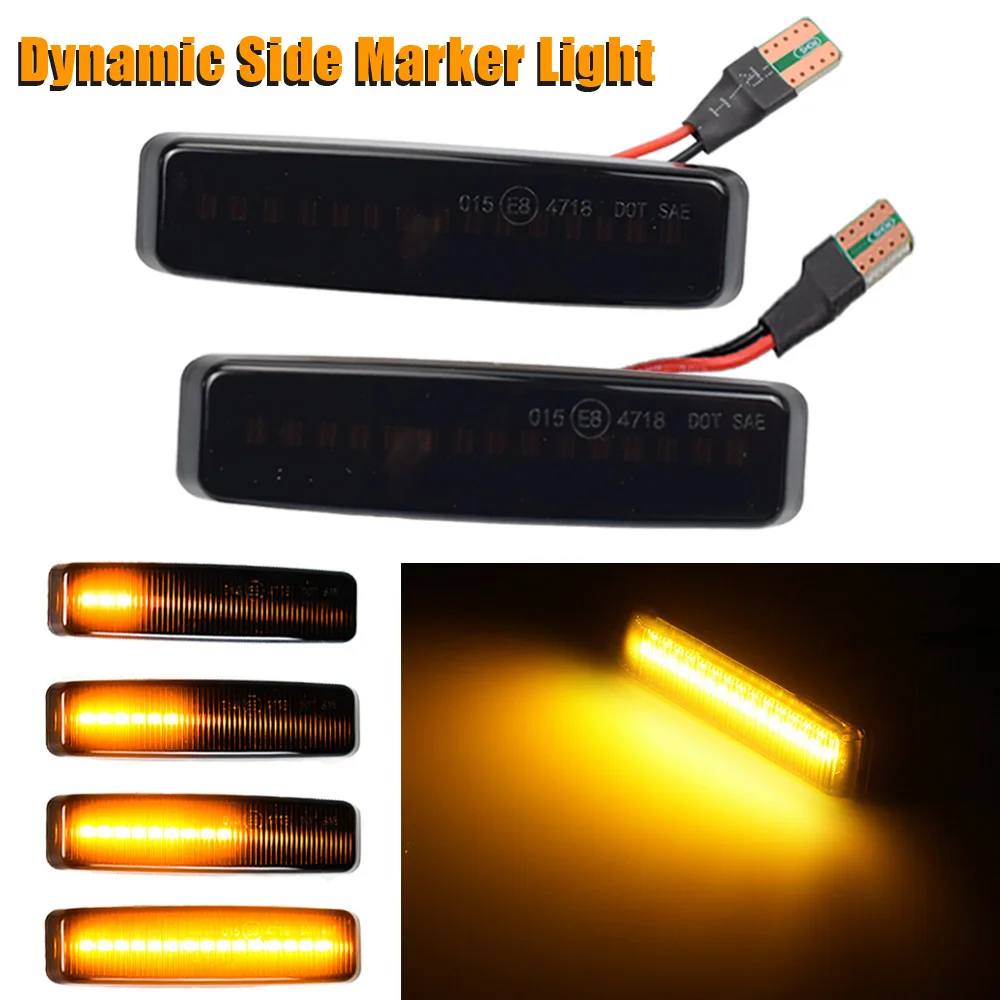 Flowing Water Blinker LED Dynamic Turn Signal Light For BMW 5 Series E39 1995-2003 M5 Side Marker Flashing Indicator | Автомобили и