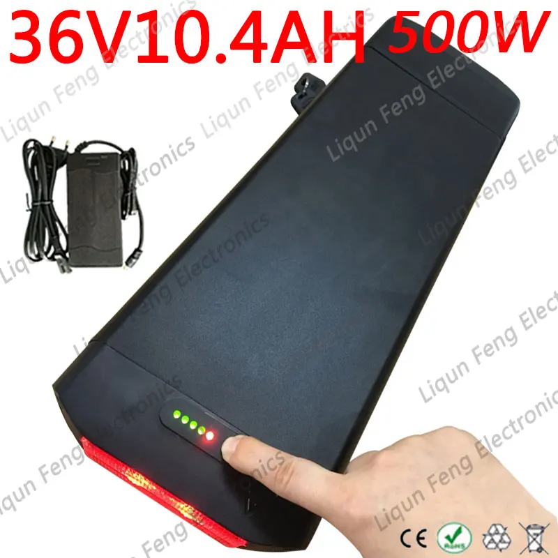 Высококачественная литиевая батарея 36 в 10 Ач для электрического велосипеда 500 Вт
