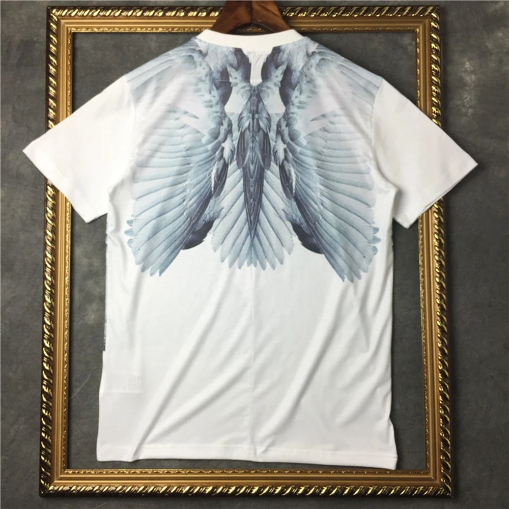 Мужская футболка marcelo barrett с принтом крыла и коротким рукавом стиль футболки |