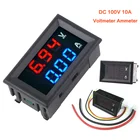 Цифровой мини-Вольтметр Амперметр постоянного тока 0-100 в 0-10 А вольт измеритель напряжения тока детектор тестер 0,28 