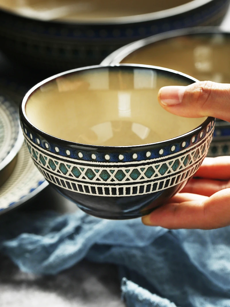 Европейская творческая столовая посуда в ретро стиле набор Глубокая Тарелка