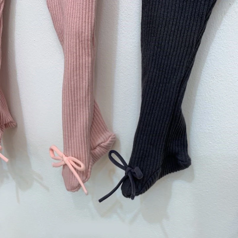 Детские колготки с милым бантом из хлопка для девочек.