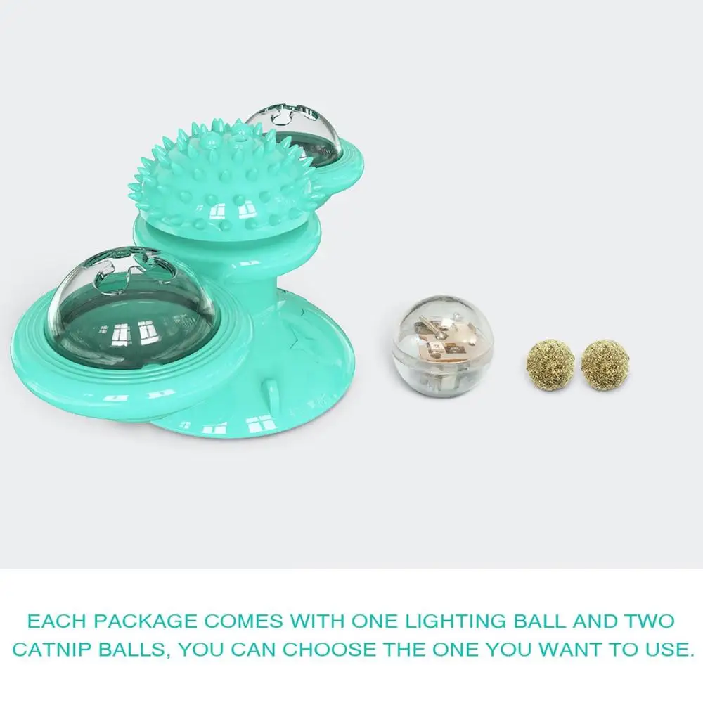 Игрушка для спиннинга кошек синего цвета материал TPR вращающаяся игрушка