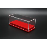 143 transparent acrylic cover display case box with suede or pu leather colorful base for show collection diecast model car