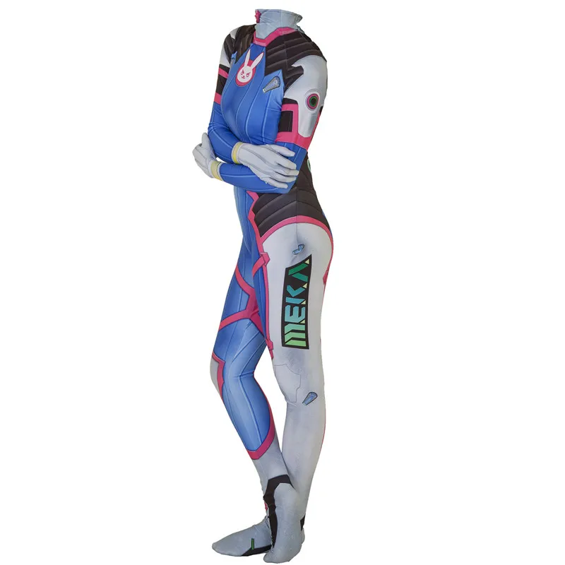 Игра D. Va костюм зентай для косплея костюм комбинезон Хэллоуин