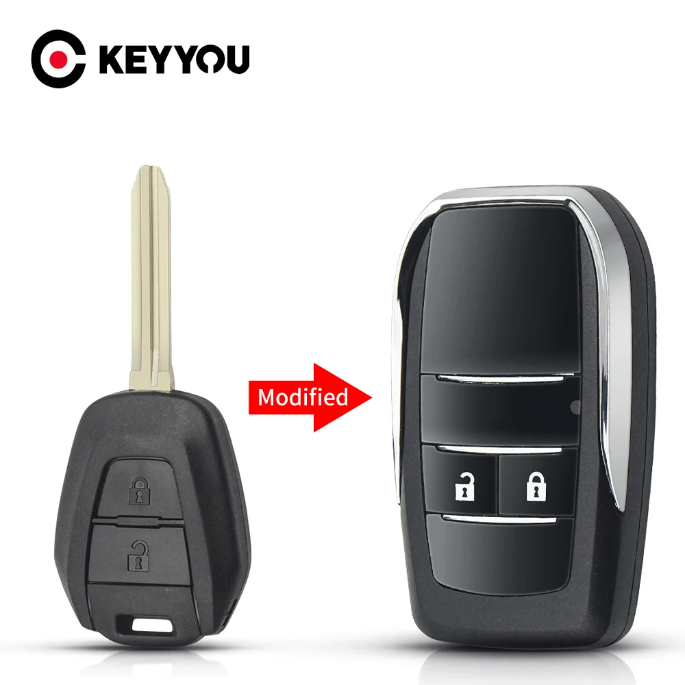 KEYYOU 10X для Isuzu Модернизированный откидной дистанционный ключ с 2 кнопками D-Max TOY43