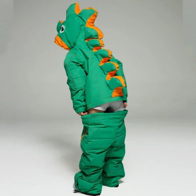 Детский лыжный костюм кавайные цвета дракона детский комплект со вставками