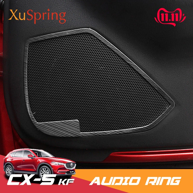 Для Mazda CX 5 CX5 2017 2020 KF двери Динамик звук оснащения Trim декоративный рамки кольцо