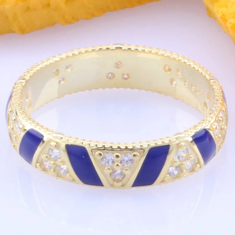 

Original 925 Sterling Silver Pan Ring Rose Gold Crown Exotic Style With Crystal Cz Ring For Women Wedding Party Fashion Jewelry