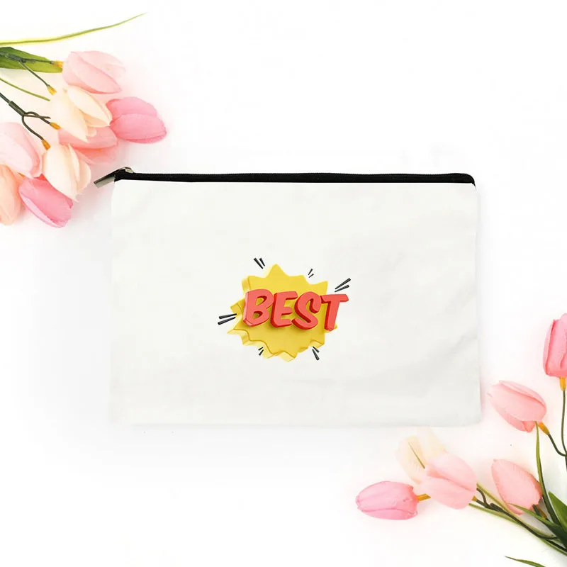 

Trend Text Mini Bag Cosmetic for Makeup Handbags Organizer Kawaii Personal Women Bags Pouch Travel Woman Women's Storage Make Up