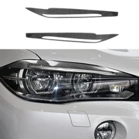 fit for bmw f15 x5 f85 x5m x6 2014 18 carbon fiber headlights eyebrows eyelids car styling front headlamp trim cover accessories
