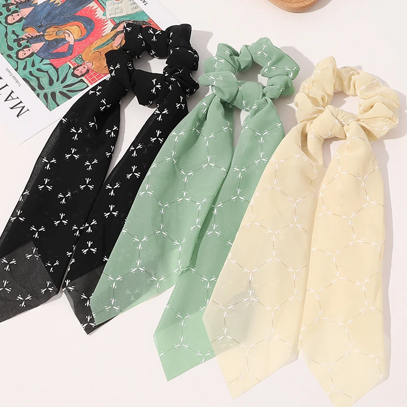 

Hair Accessories For Women Headband Fashion Scrunchies Pack Bandana Clips Band Headbands Chiffon Streamer Chiffon Ribbon Floral