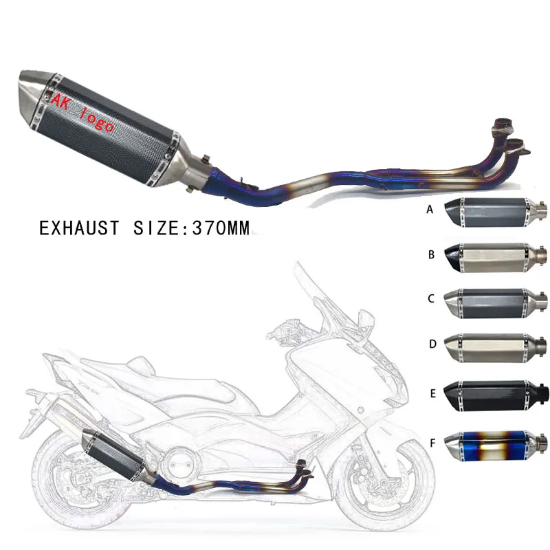 51 мм выхлопной полная система коллекторная труба для Yamaha T-MAX Tmax 500 530 T-MAX 500 530 2001- с выхлопных газов