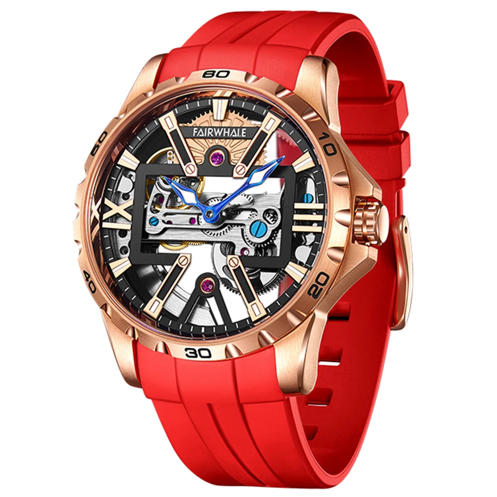 

Mens Automatic Watches Luxury Self Winding Mechanical Wristwatch Sports 43mm Rose Gold Stainless Steel Luminous Clocks New 2021