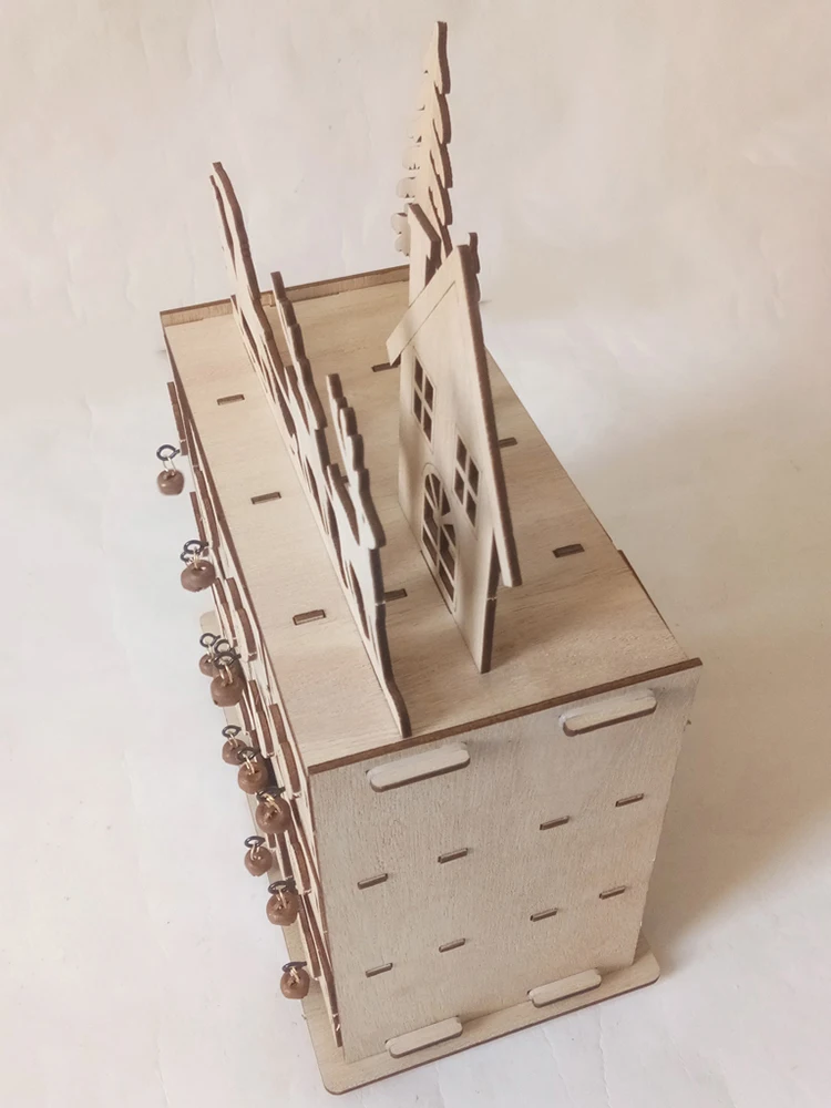 Iy Рождественская коробка для хранения календаря креативная деревянная мелочей