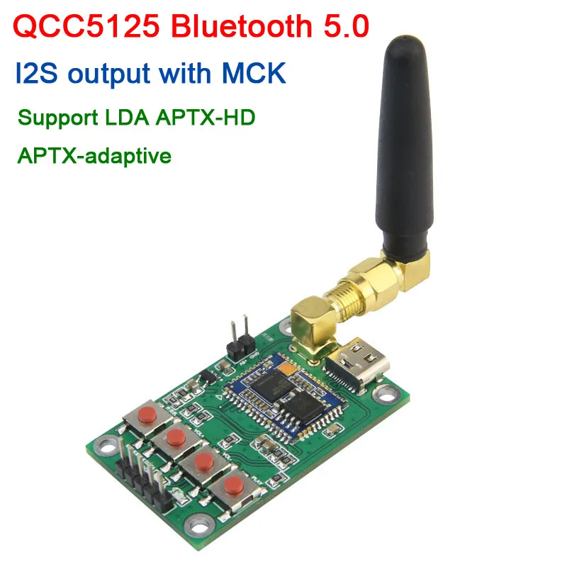 QCC5125 Bluetooth 5 0 приемник аудио стерео доска I2S USB TYPE C поддерживает LDAC APTX HD адаптивной